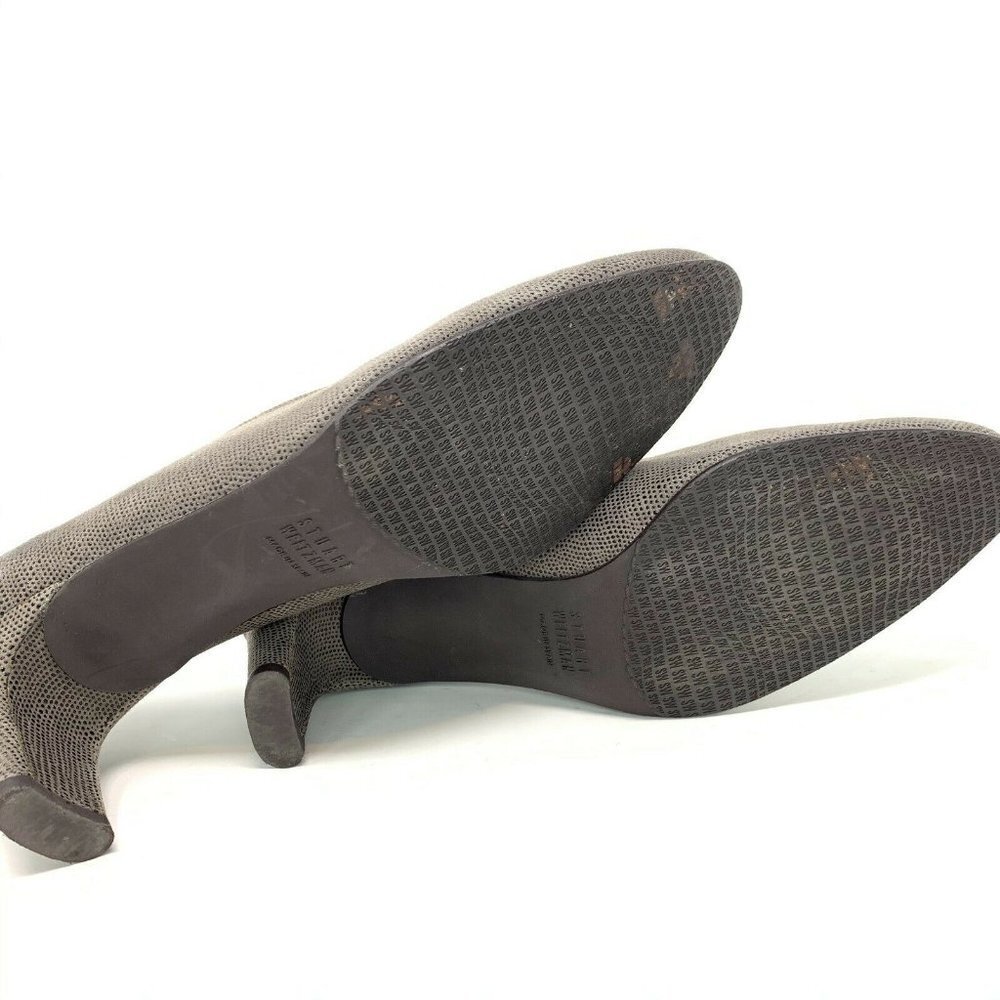 Stuart Weitzman 8 Low Heel Eel Skin Embossed Pumps - image 8